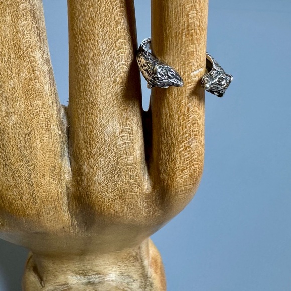 Sᴛᴇʀʟɪɴɢ Sɪʟᴠᴇʀ Fᴇʀʀᴇᴛ/Wᴇᴀsᴇʟ Wʀᴀᴘ Sᴛʏʟᴇ Rɪɴɢ - Picture 5 of 15